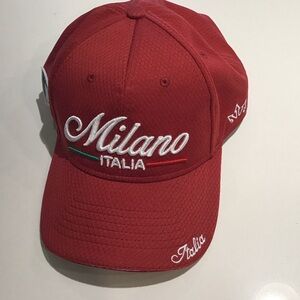 Milano Italy Red Baseball Cap